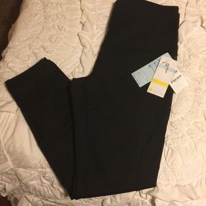 Zella High Waist Lattice Midi leggings